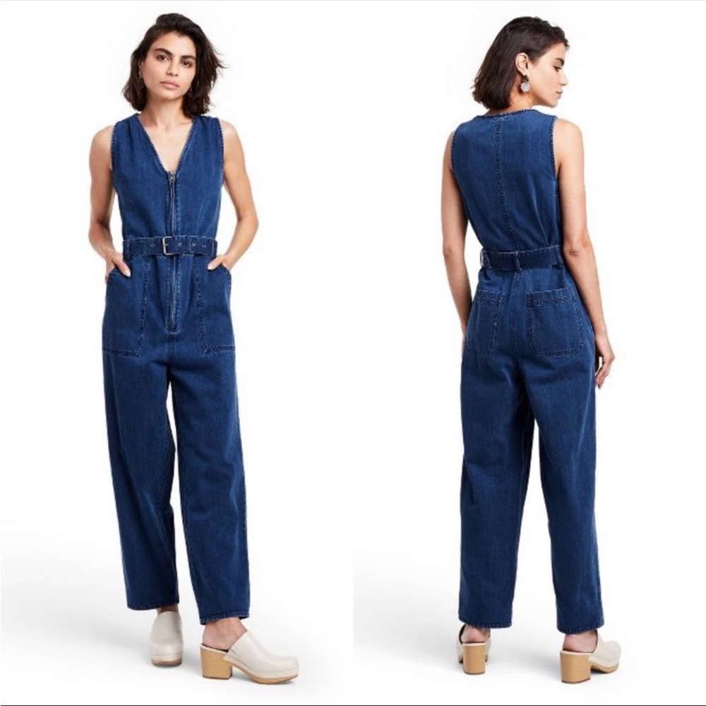 Rachel Comey Blue Denim Jumpsuit